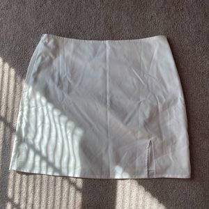 SHEIN white skirt with slit